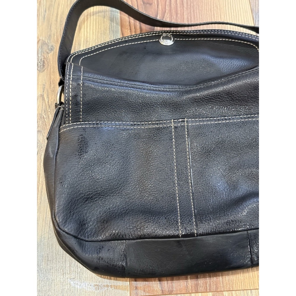 Coach Soho Pebbled Black Leather Slouchy Hobo Shoulder Bag Y2K D1051-F12336 - Picture 14 of 16